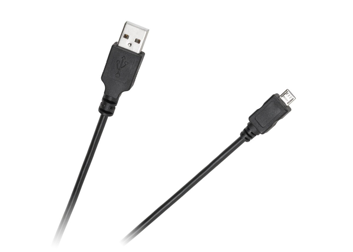 Cabletech USB - micro USB kabelis 1.8m Juodas
