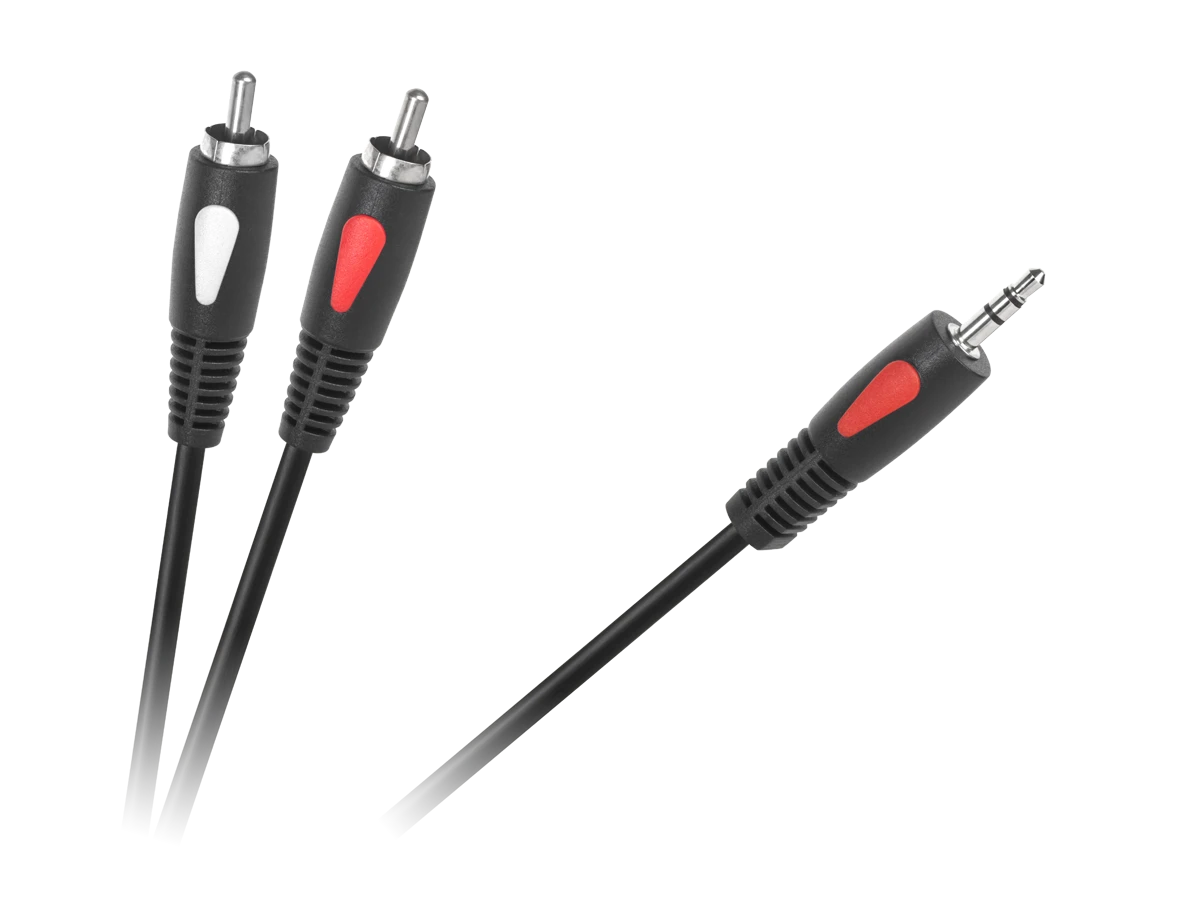 AUX 3.5mm į 2xRCA kabelio kištukai
