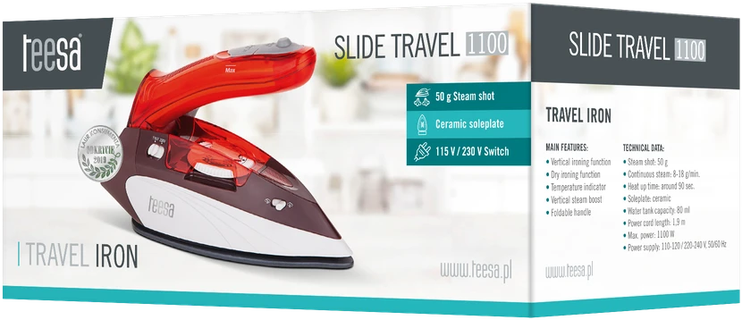 Kelioninis lygintuvas TEESA SLIDE TRAVEL 1100