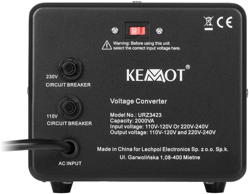 KEMOT 1600W 2000VA įtampos keitiklis