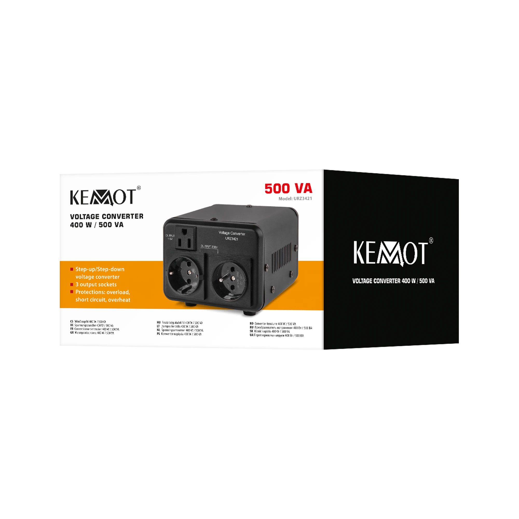 Kemot Oem Įtampos keitiklis AC/AC iš 230V>115V / 115V>230V 400W 500VA