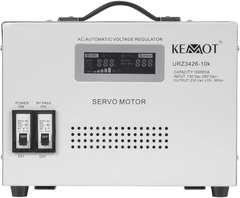 Oem KEMOT MSER-10000 automatinis įtampos stabilizatorius (10000 VA, servo variklis)