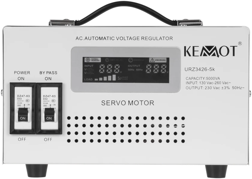Oem KEMOT MSER-5000 automatinis įtampos stabilizatorius (5000 VA, servovariklis)
