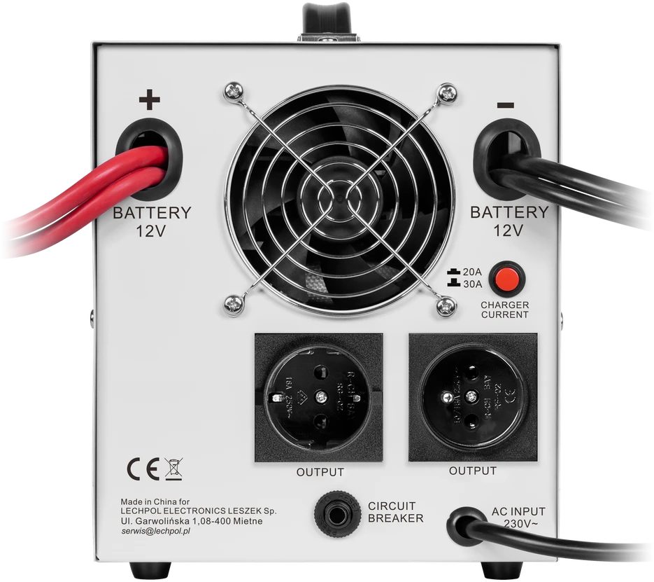 KEMOT PROsinus-2000 nepertraukiamo maitinimo šaltinis su pilna sinusoidė ir įkrovimo funkcija 12V 230V 2000VA 1200W