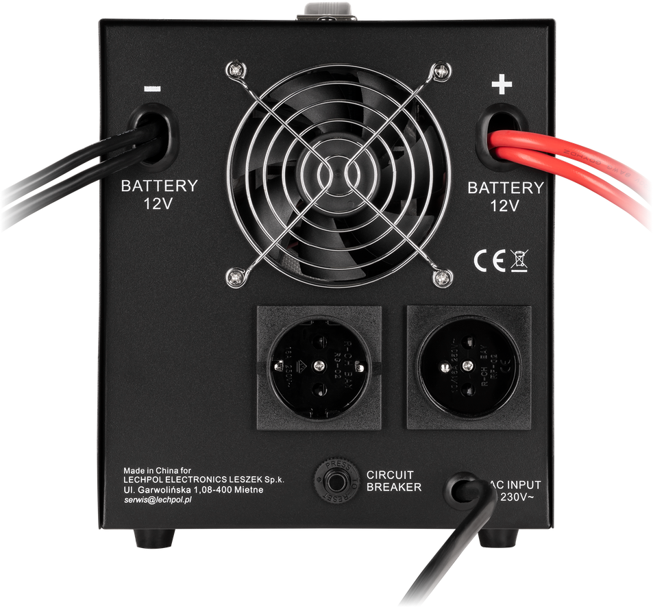 KEMOT PROsinus-2000 nepertraukiamo maitinimo šaltinio grynos sinusinės bangos keitiklis su įkrovimo funkcija 12V 230V 2000VA/1200W
