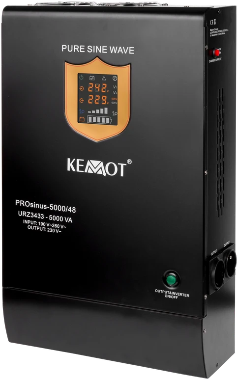 Nepertraukiamo maitinimo šaltinis 48V 230V 5000VA/3500W KEMOT PROsinus 5000