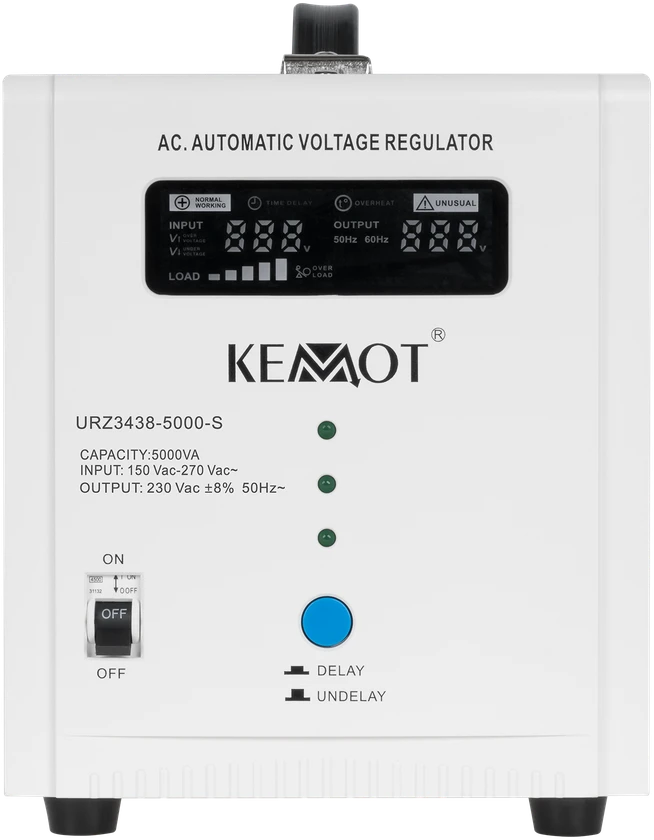 KEMOT SER-5000-S automatinis įtampos stabilizatorius, tikslumas 8%