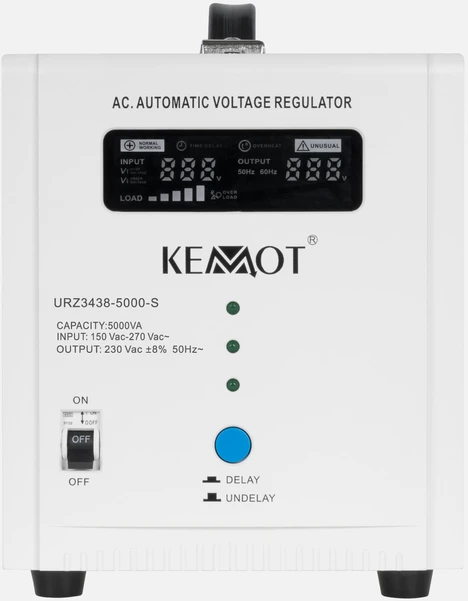 KEMOT SER-5000-S automatinis įtampos stabilizatorius, tikslumas 8%