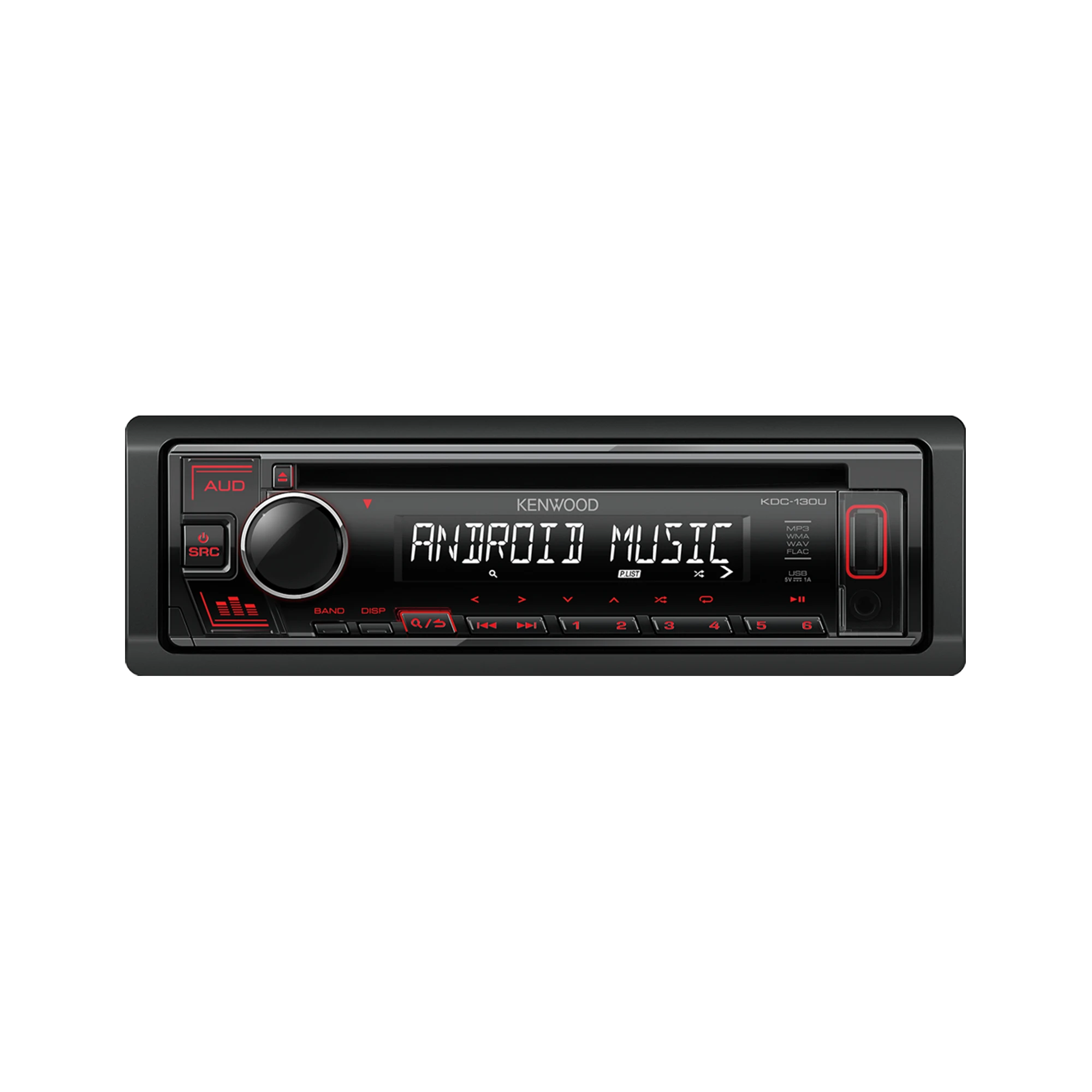 Automagnetola Nešiojamas stereo automobilis KENWOOD KDC-130UR (CD + USB + AUX)