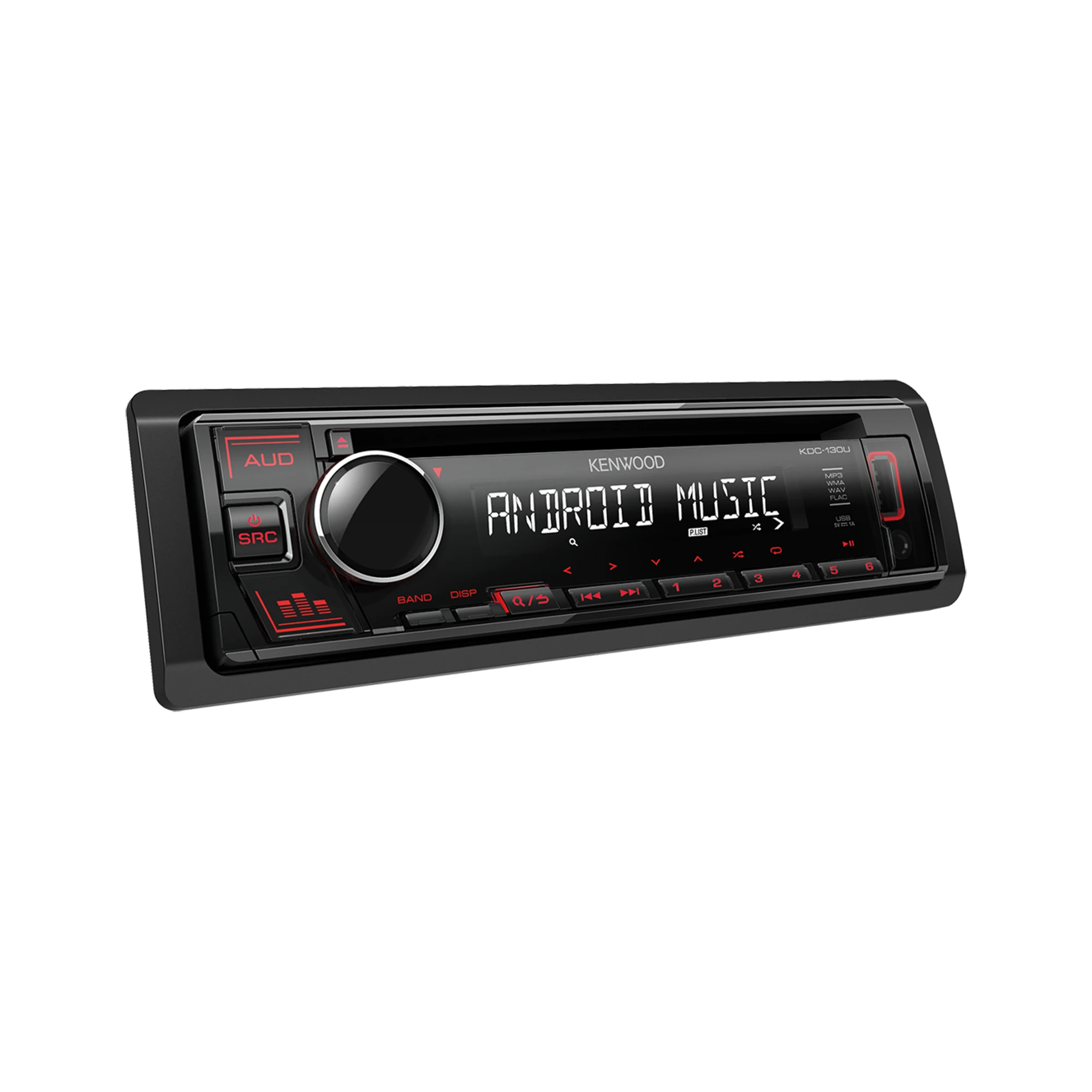 Automagnetola Nešiojamas stereo automobilis KENWOOD KDC-130UR (CD + USB + AUX)