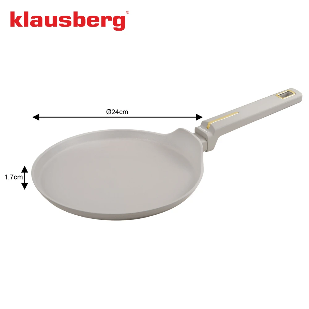 Keptuvė Blynų kepimo forma, smėlio spalvos, nelimpanti, 24 cm skersmens, Klausberg