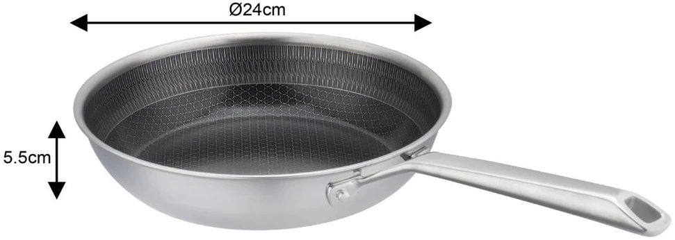 Keptuvė su nepridegančia korinio rašto danga, skersmuo 24 cm, 2,0 l VCASA
