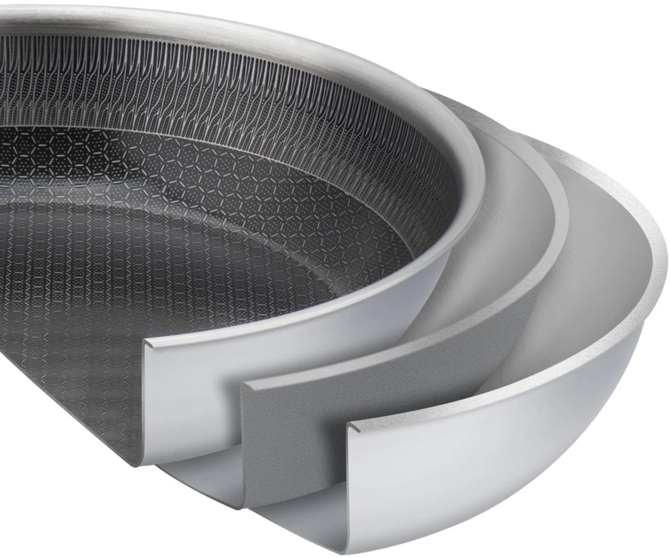 Keptuvė stal danga non-stick honeycomb, śr.20cm 1,3l vcasa