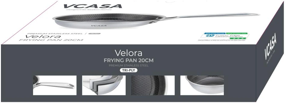 Keptuvė stal danga non-stick honeycomb, śr.20cm 1,3l vcasa