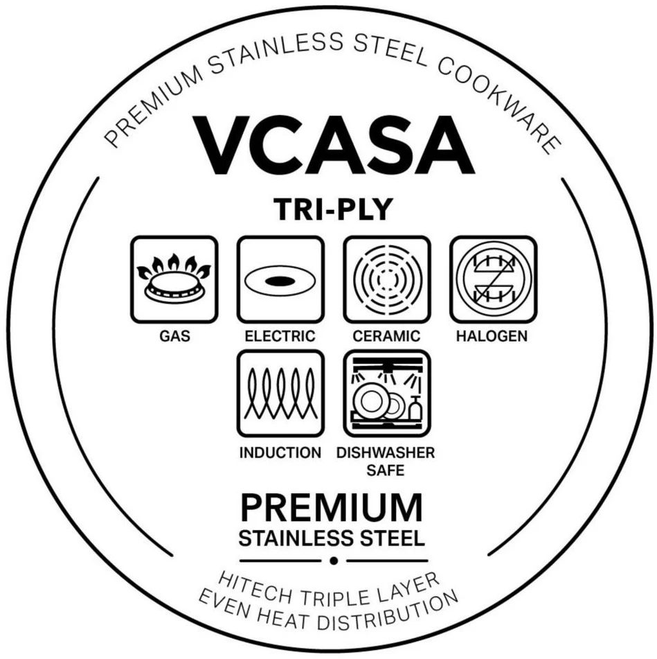 Keptuvė stal danga non-stick honeycomb, śr.20cm 1,3l vcasa