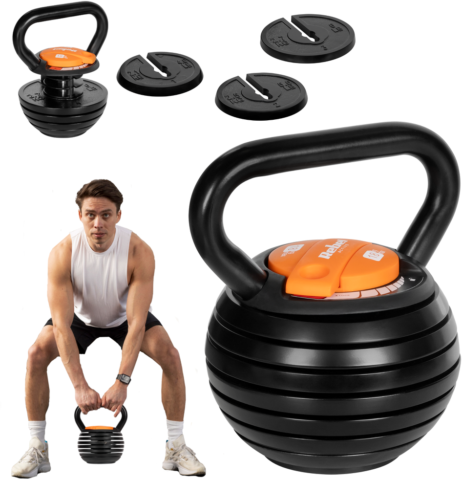 Reguliuojamas ketaus svarmuo 18 kg, REBEL ACTIVE