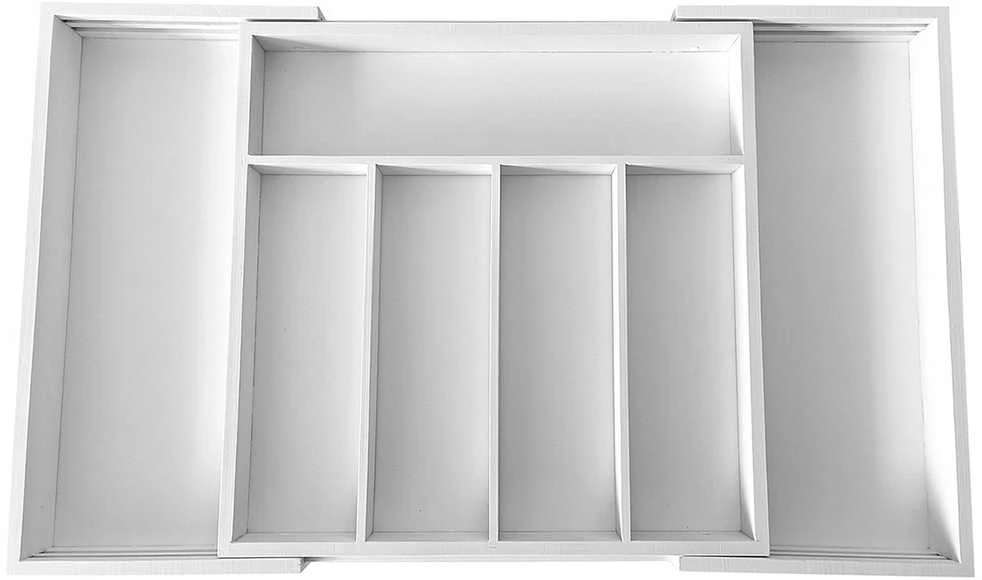 Organizer Bambukinis stalčių organizatorius, baltas, 52x31,5x5, kinghoff