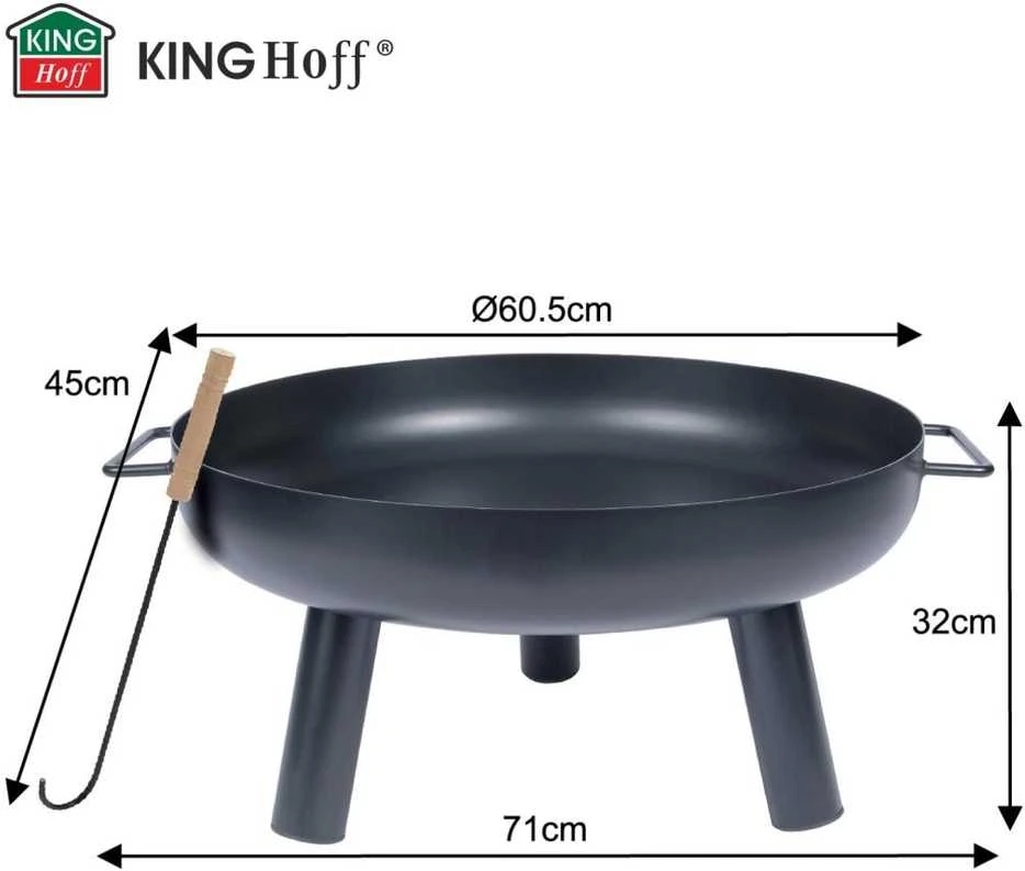 Palenisko Sodo laužavietė, didelė, 60 cm, grilis, laužas, kinghoff, kh-2031