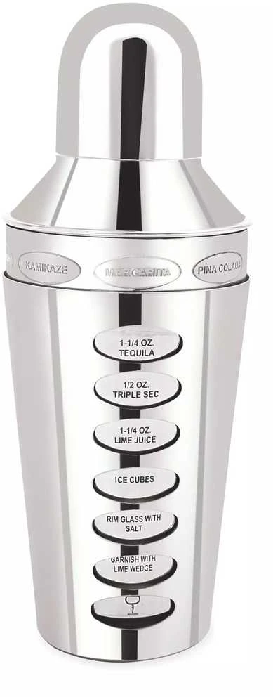 King Hoff Shaker Plaktuvė su gėrimų receptais, plieninė, 0,6 l „Kinghoff“