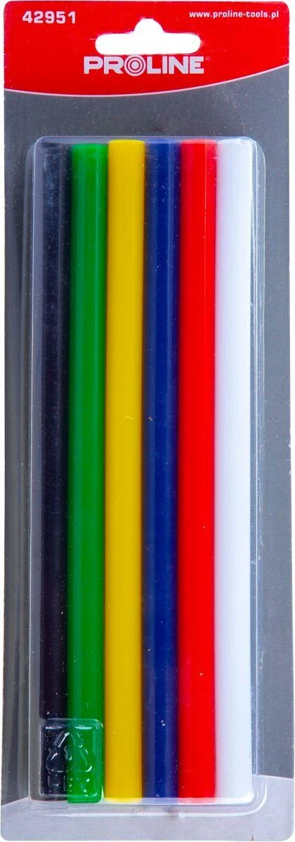 Proline Klej Klijų pieštukai, spalvoti, 11 mm, vnt. 12 * 200 mm, kartonas, prolinas