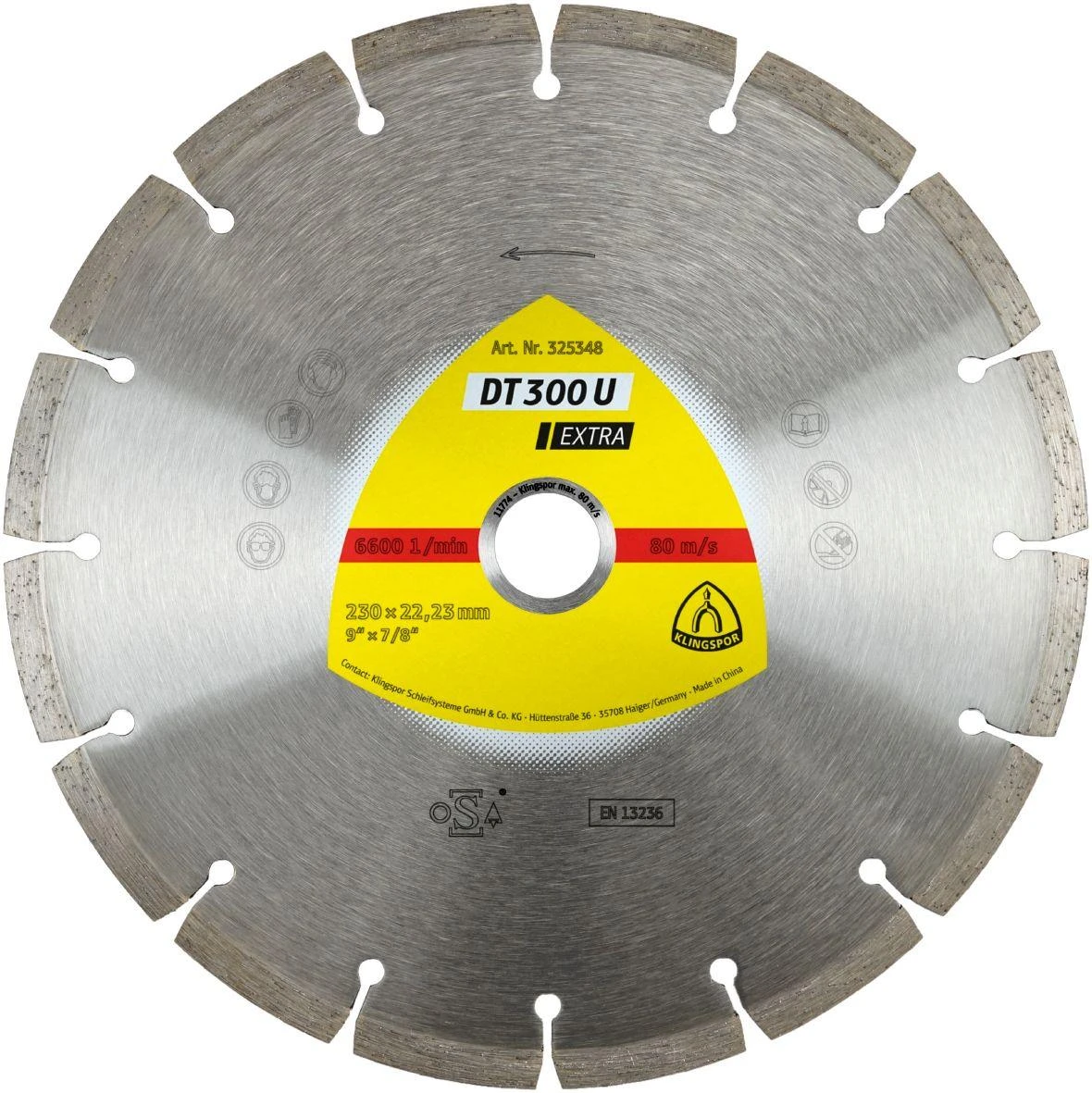 Tarcza Deimantinis pjovimo diskas Klingspor DT 300 U Extra; 125x1,6x22,23 mm