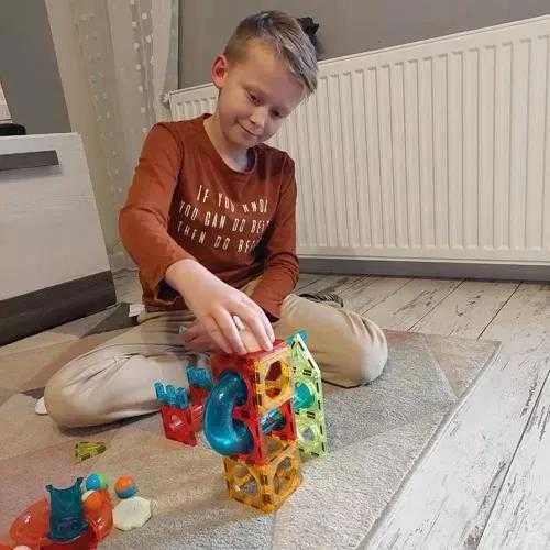 Magnetiniai blokeliai - takelis 75 vnt. Kruzzel 22684