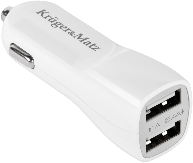 Kruger & Matz 2xUSB 2400 mA automobilinis įkroviklis