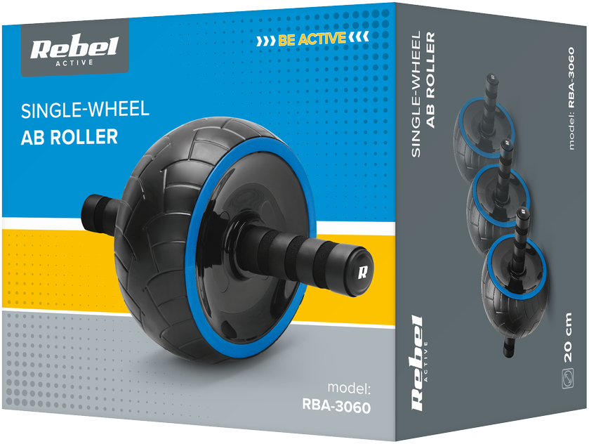 Vienas ratas, volelis pilvo raumenų pratimams AB Wheel AB-1, REBEL ACTIVE