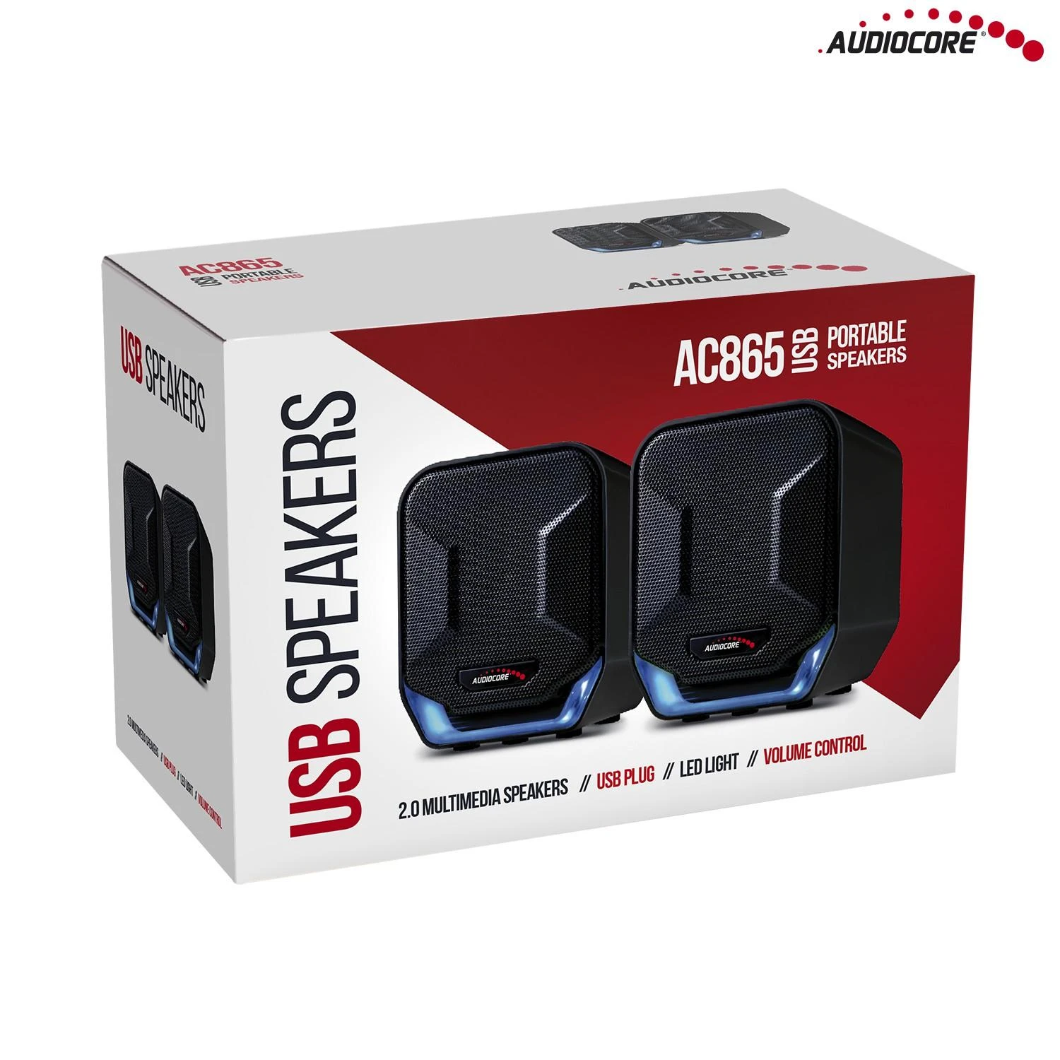 Kompiuterio kolonėlės Kompiuteriniai garsiakalbiai Audiocore AC865 B, juodi