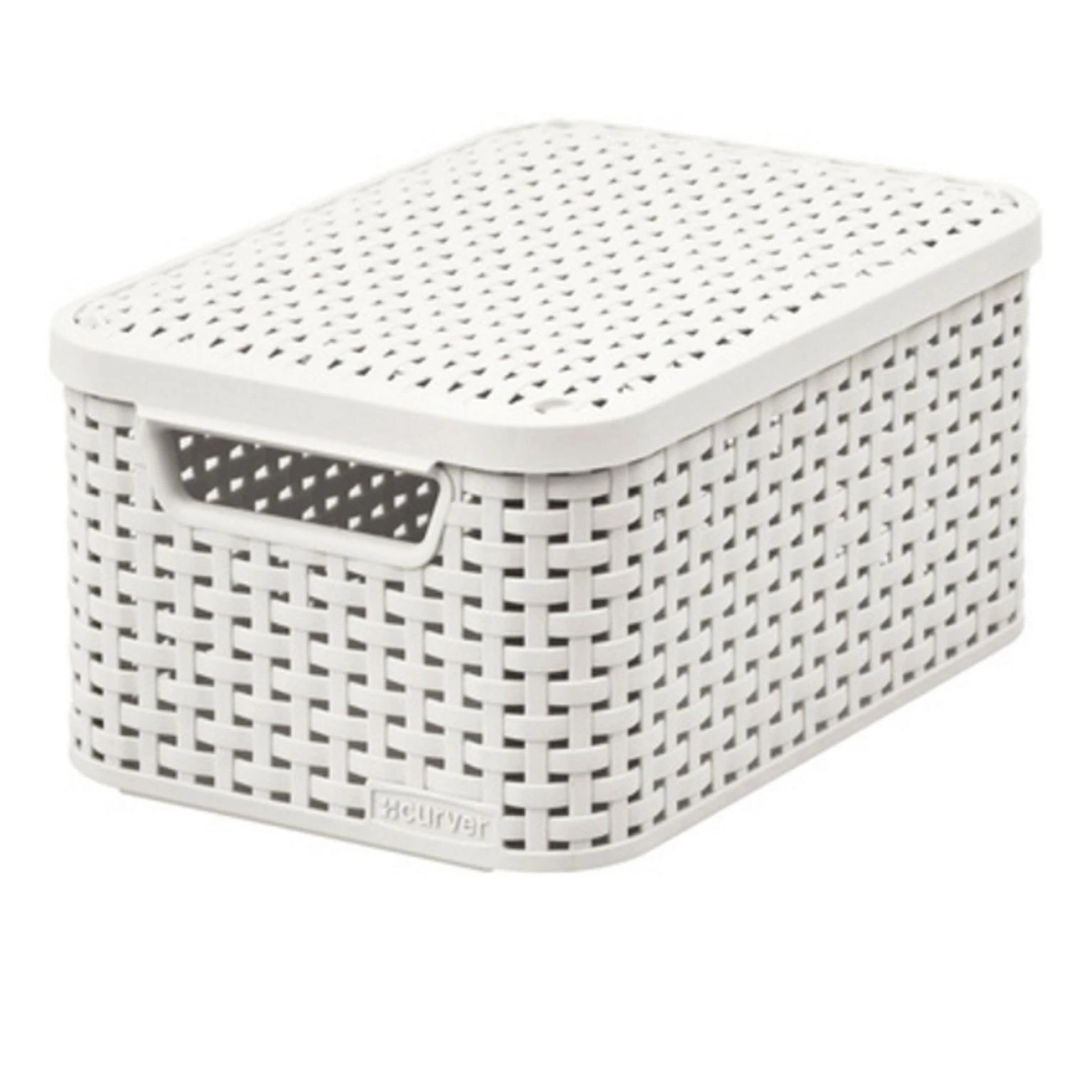 Curver Daiktadėžė su dangčiu Style, kreminės baltos spalvos, 18l, M