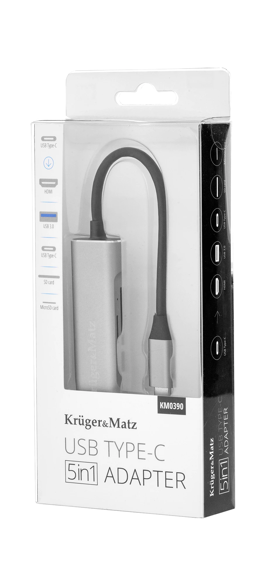 Kruger & Matz USB-C adapteris pakuotėje