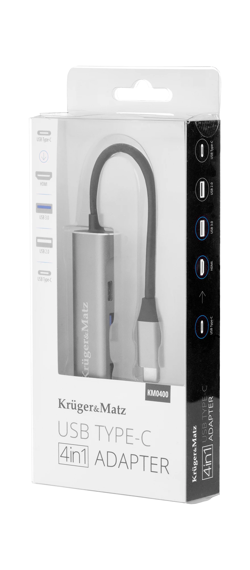 Kruger & Matz USB C į HDMI/USB 3.0/USB 2.0/USB 2.0/USB C prievado adapteris