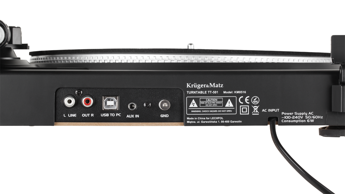 Gramofonas Kruger & Matz modelis TT-501