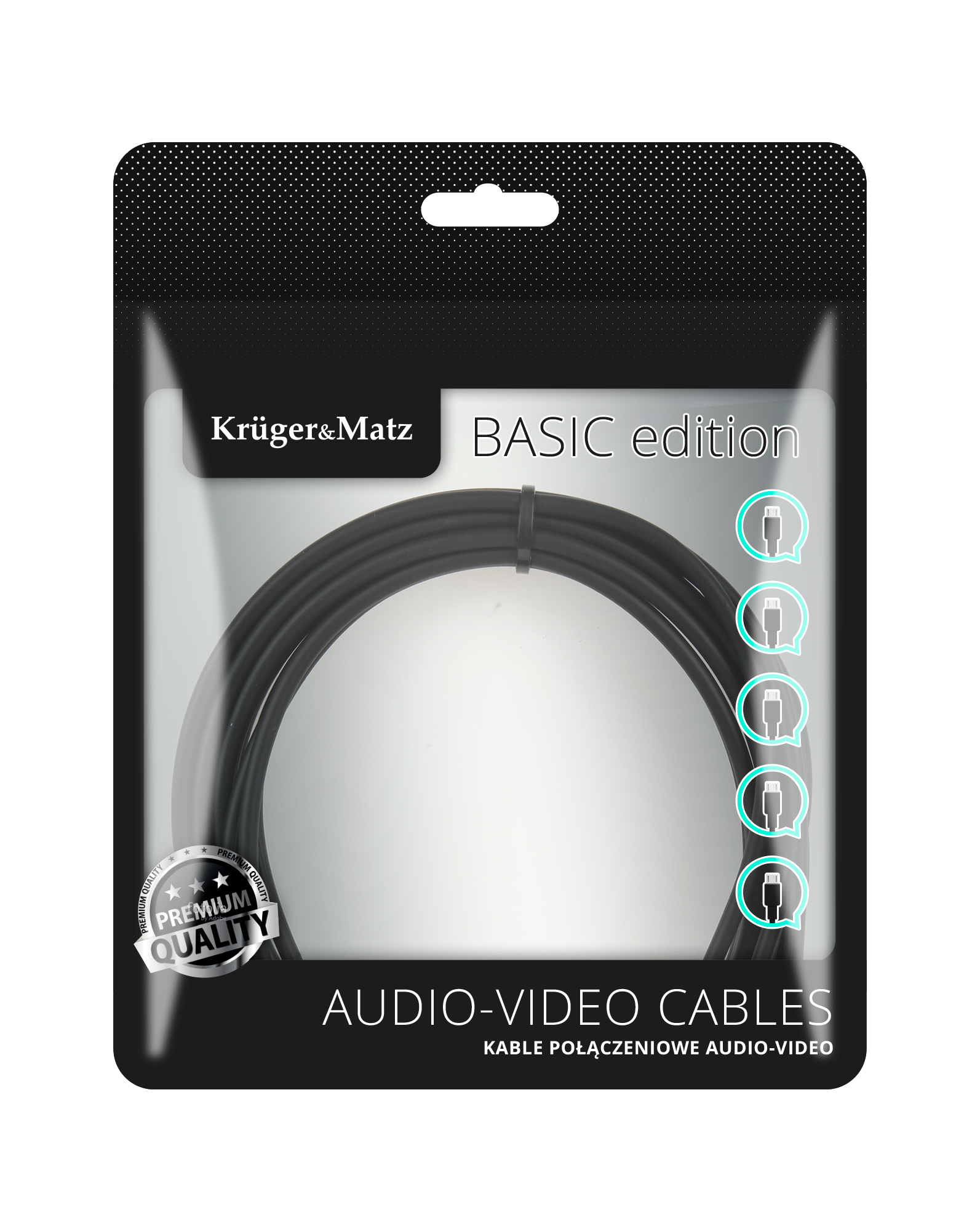 Kruger & Matz Basic 2RCA - AUX 3.5mm kabelis 3m