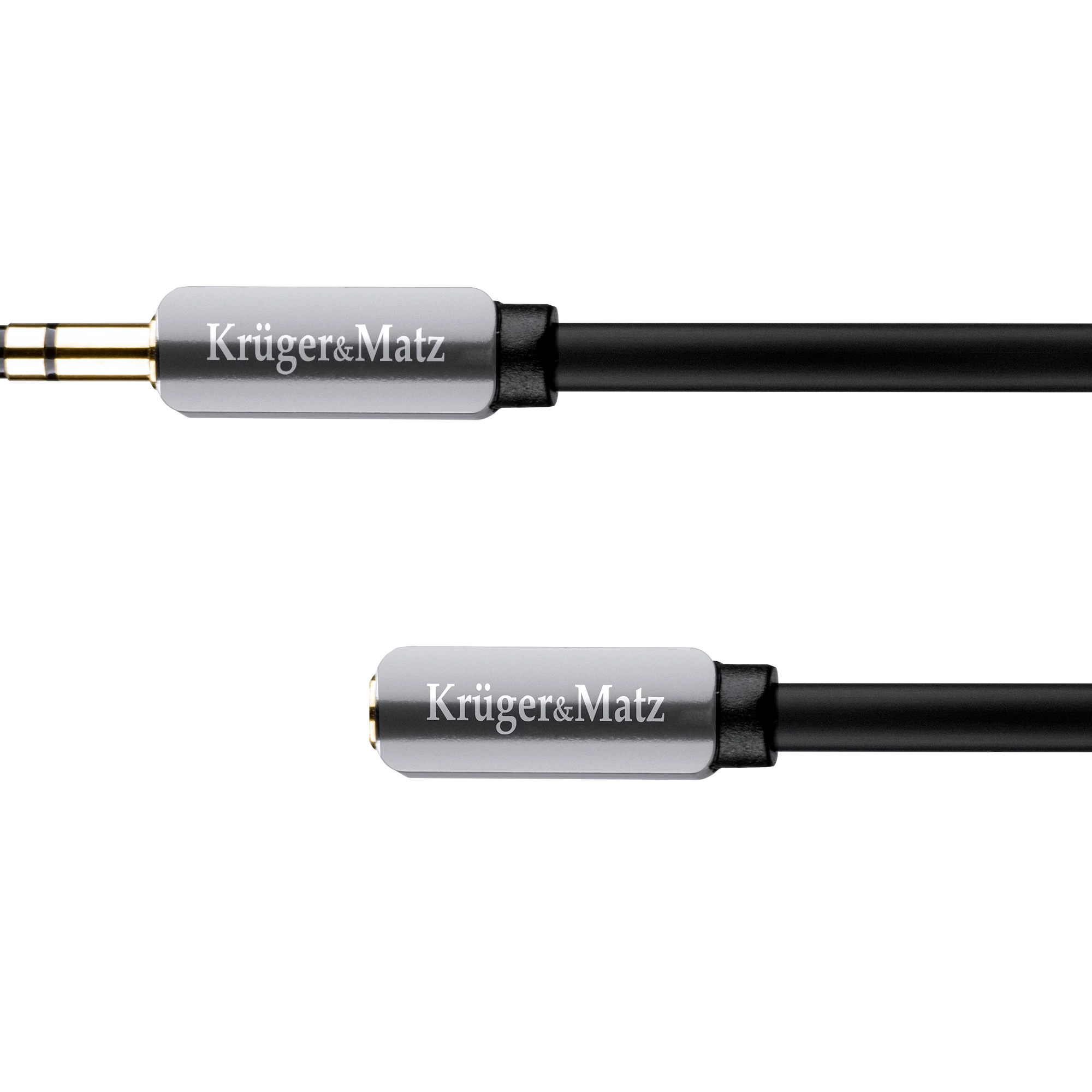 Kruger & Matz 1m AUX kabelis su metaliniais antgaliais