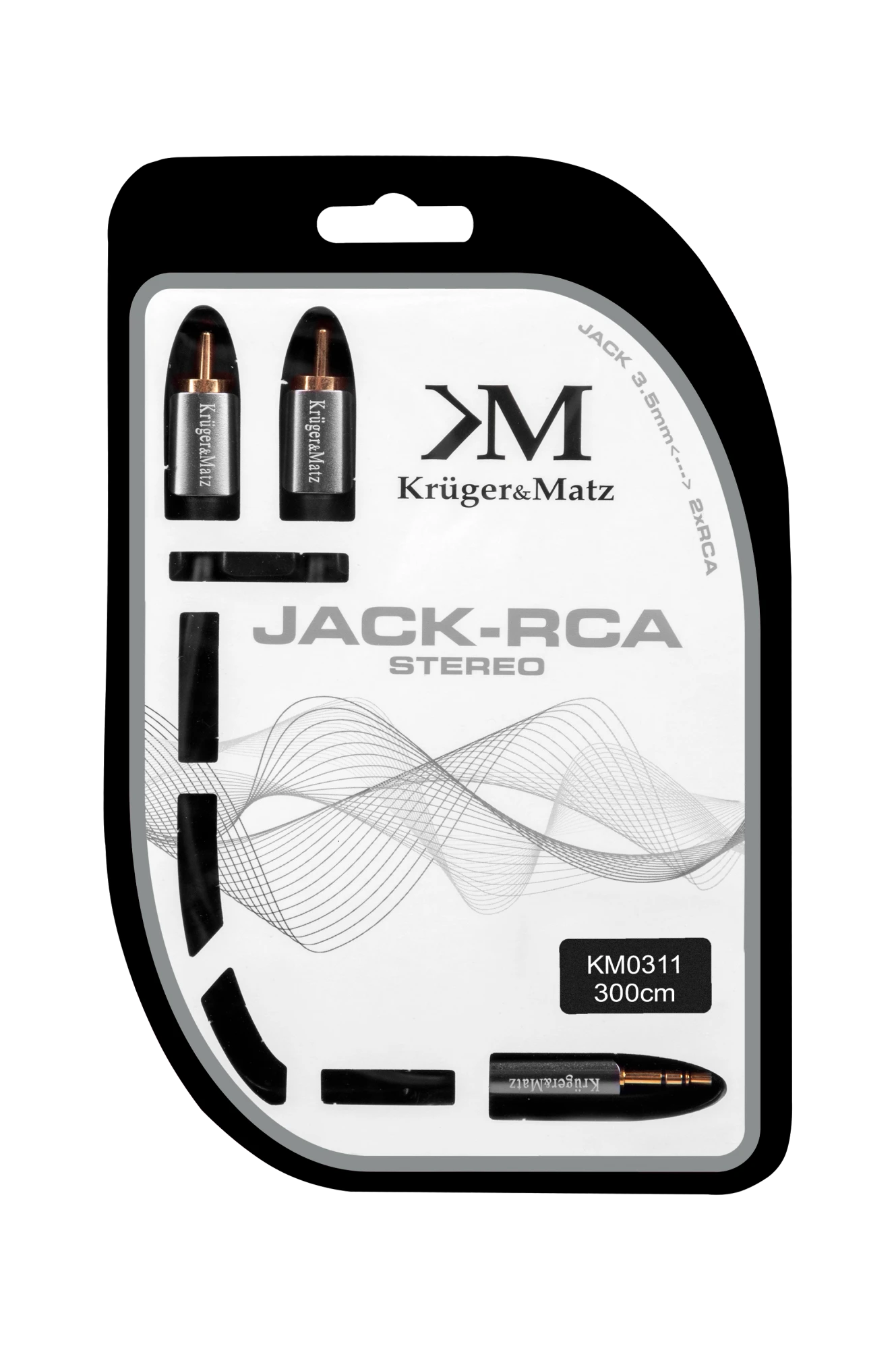 Kruger & Matz audio kabelis originalioje pakuotėje