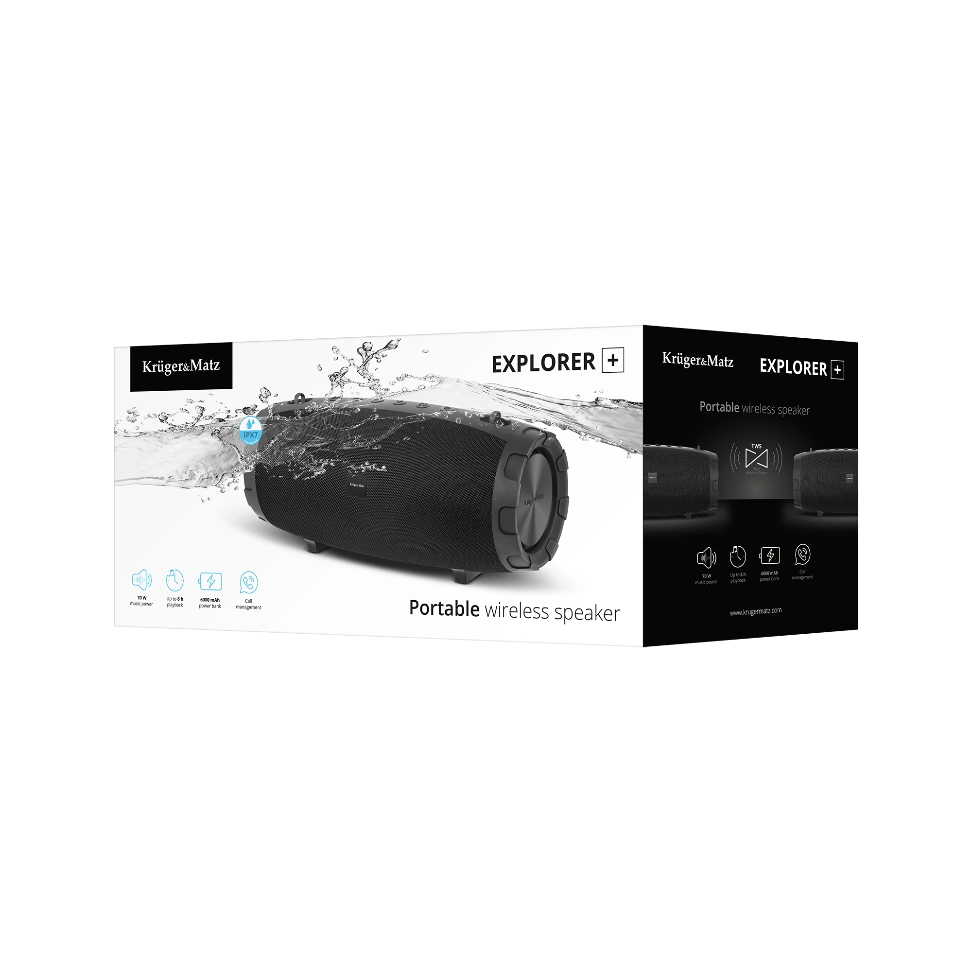 Kruger & Matz Explorer+ nešiojamasis Bluetooth garsiakalbis