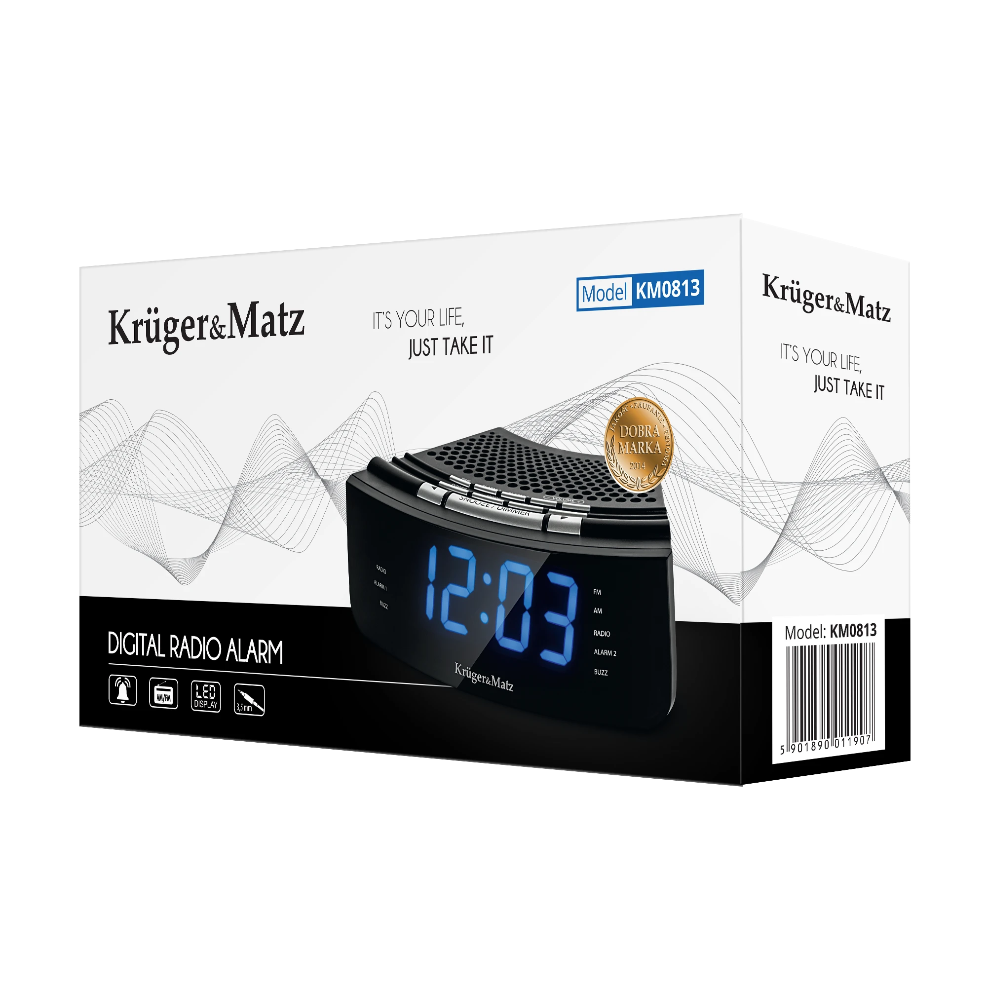 Kruger & Matz KM 813 radijas su laikrodžiu