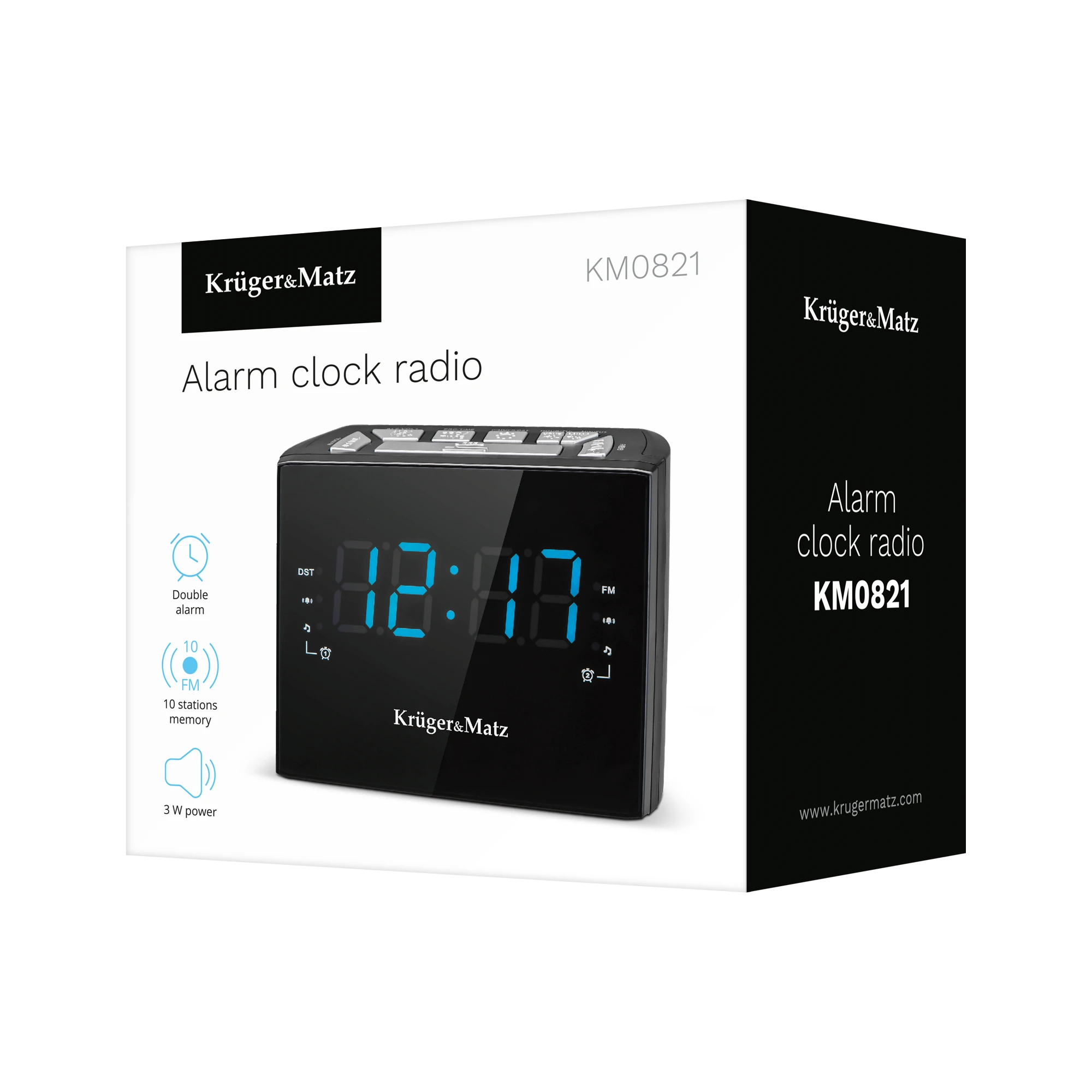 Kruger & Matz laikrodžio radijo modelis KM0821