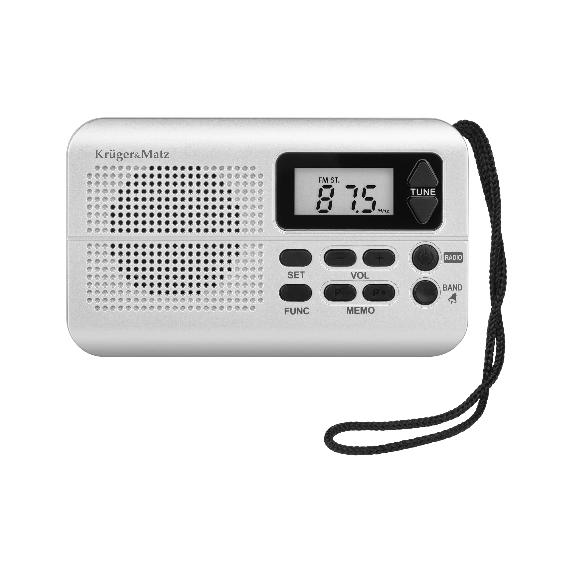Kruger & Matz KM 819 Nešiojamasis radijo imtuvas, šviesiai pilkos spalvos