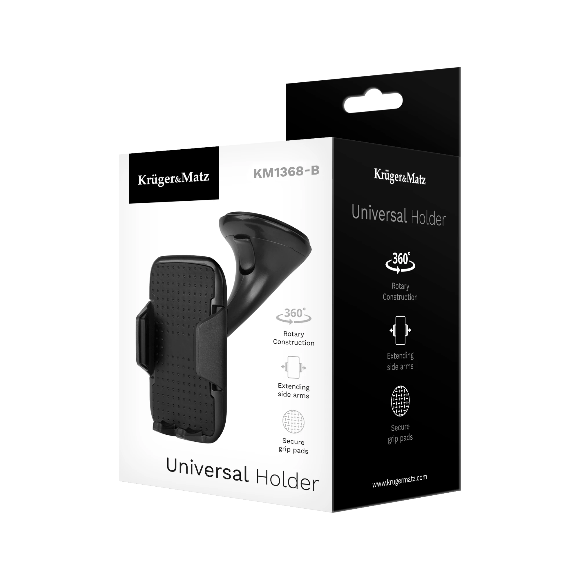 Kruger & Matz KM1368 universalus telefono laikiklis juodas