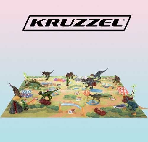 Dinozaurų figūrėlės su kilimėliu Kruzzel