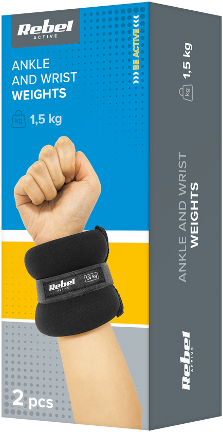 Kulkšnies ir riešo svareliai 2x1.5kg, REBEL AVTIVE