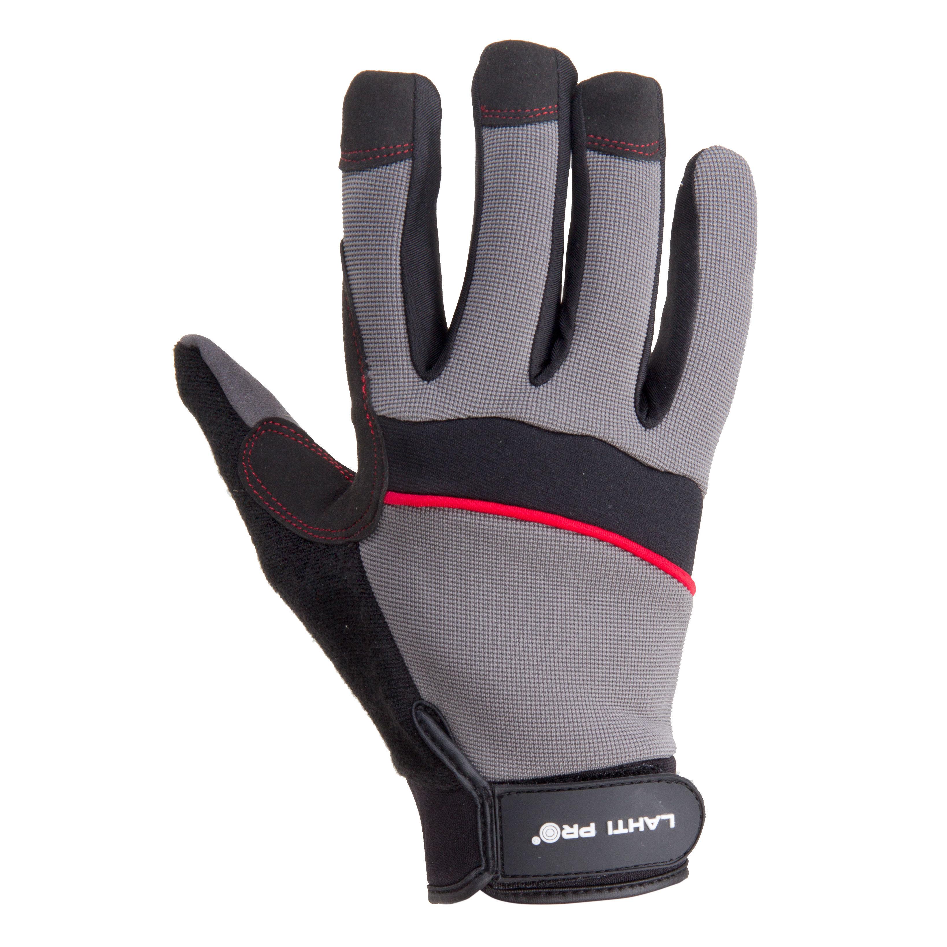Lahti Pro Rękawice Dirbtuvių pirštinės juodos-pilkos l280907p, kartonas, "7", ce, Lahti