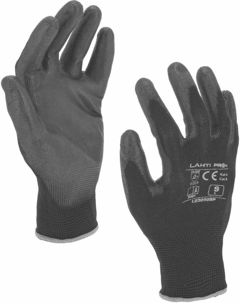 Lahti Pro Rękawice PU pirštinės juodos l230508p, 12 porų, "8", ce, Lahti