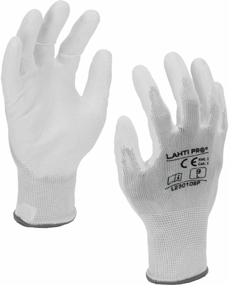 Lahti Pro Rękawice PU pirštinės baltos l230108p, 12 porų, "8", ce, Lahti