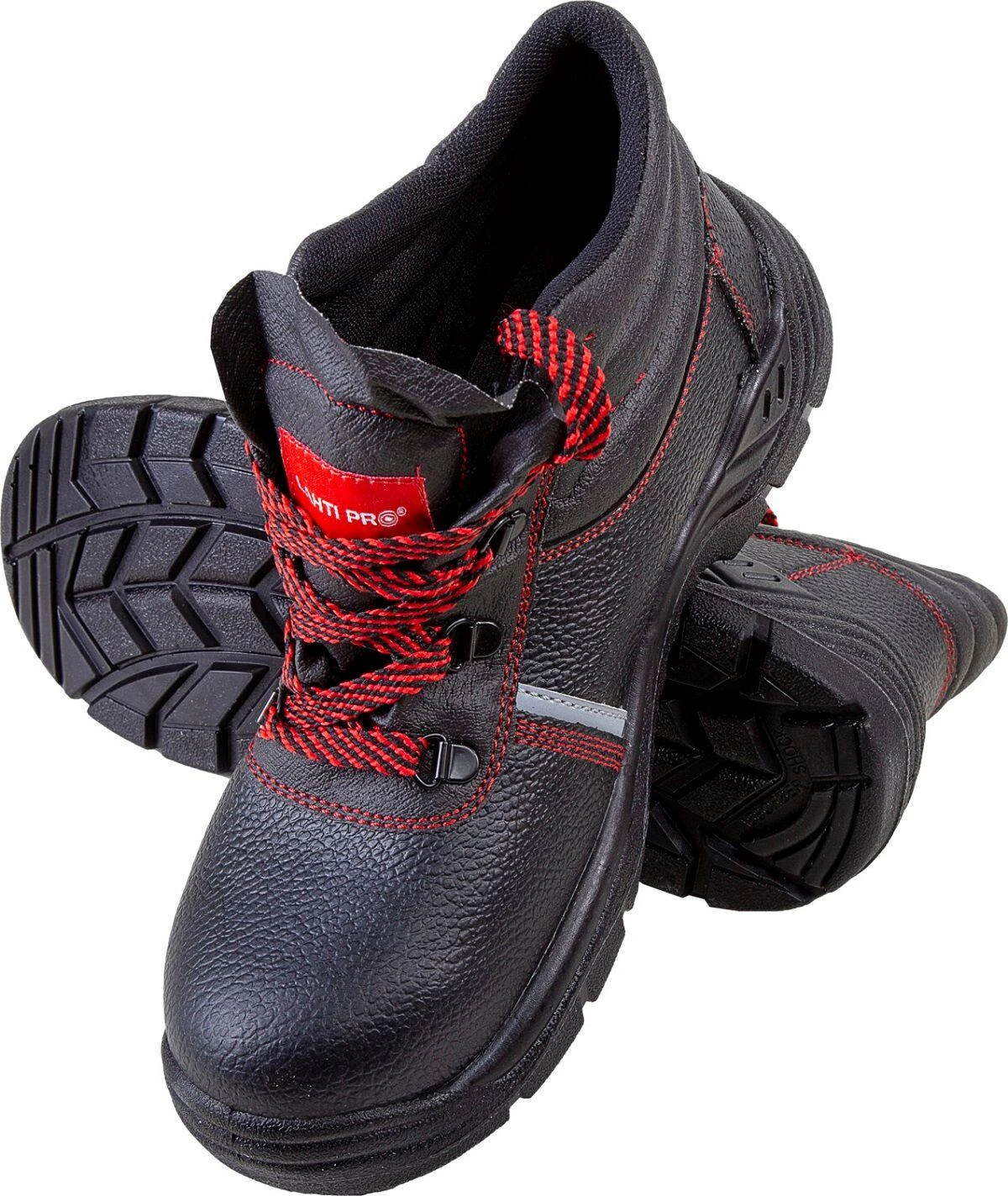 Lahti Pro Trzewiki Juodi odiniai aulinukai iki kulkšnių, s1 fo sr, "39", ce, Lahti