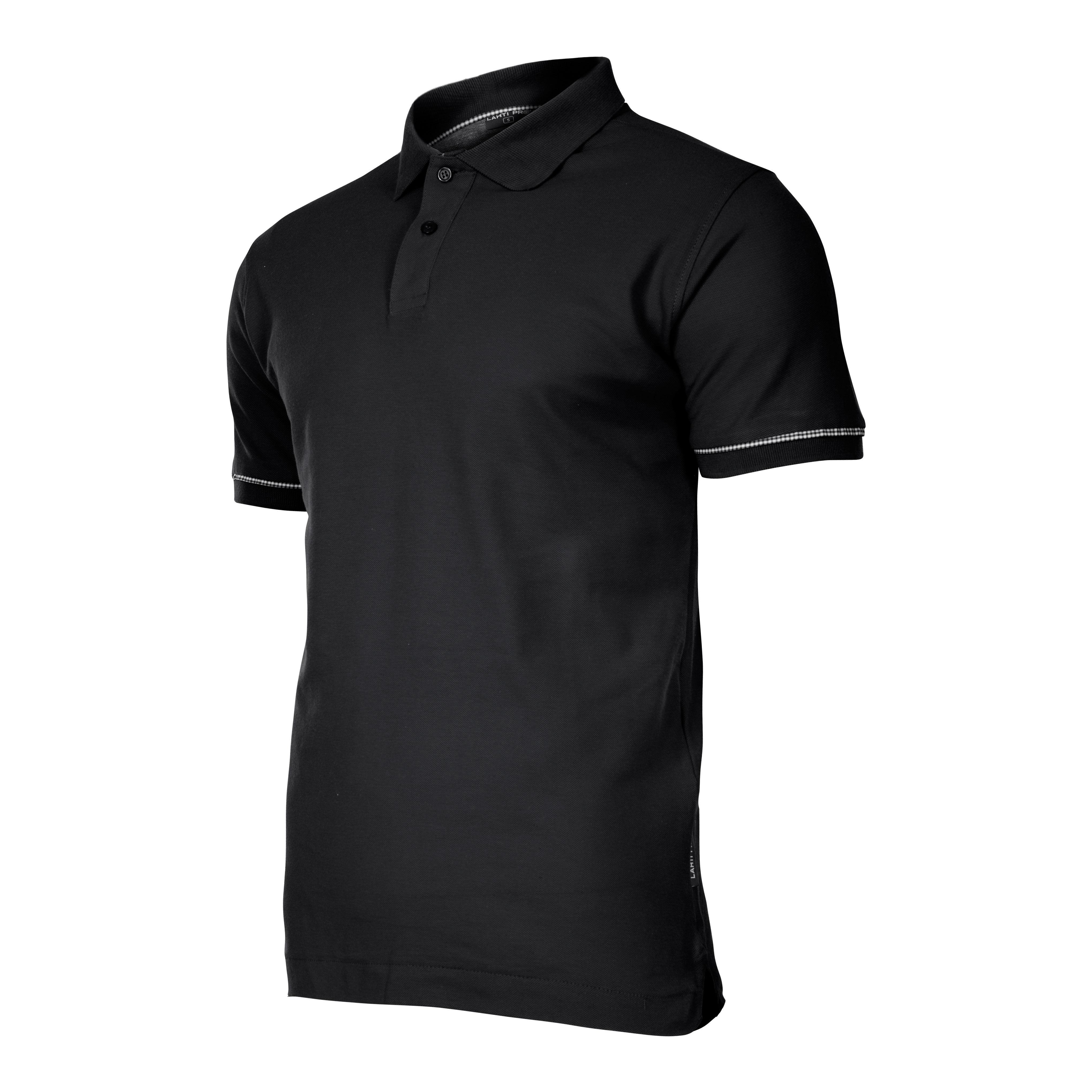 Lahti Pro Marškinėliai Polo marškinėliai, 220 g/m2, juodi, "m", ce, Lahti