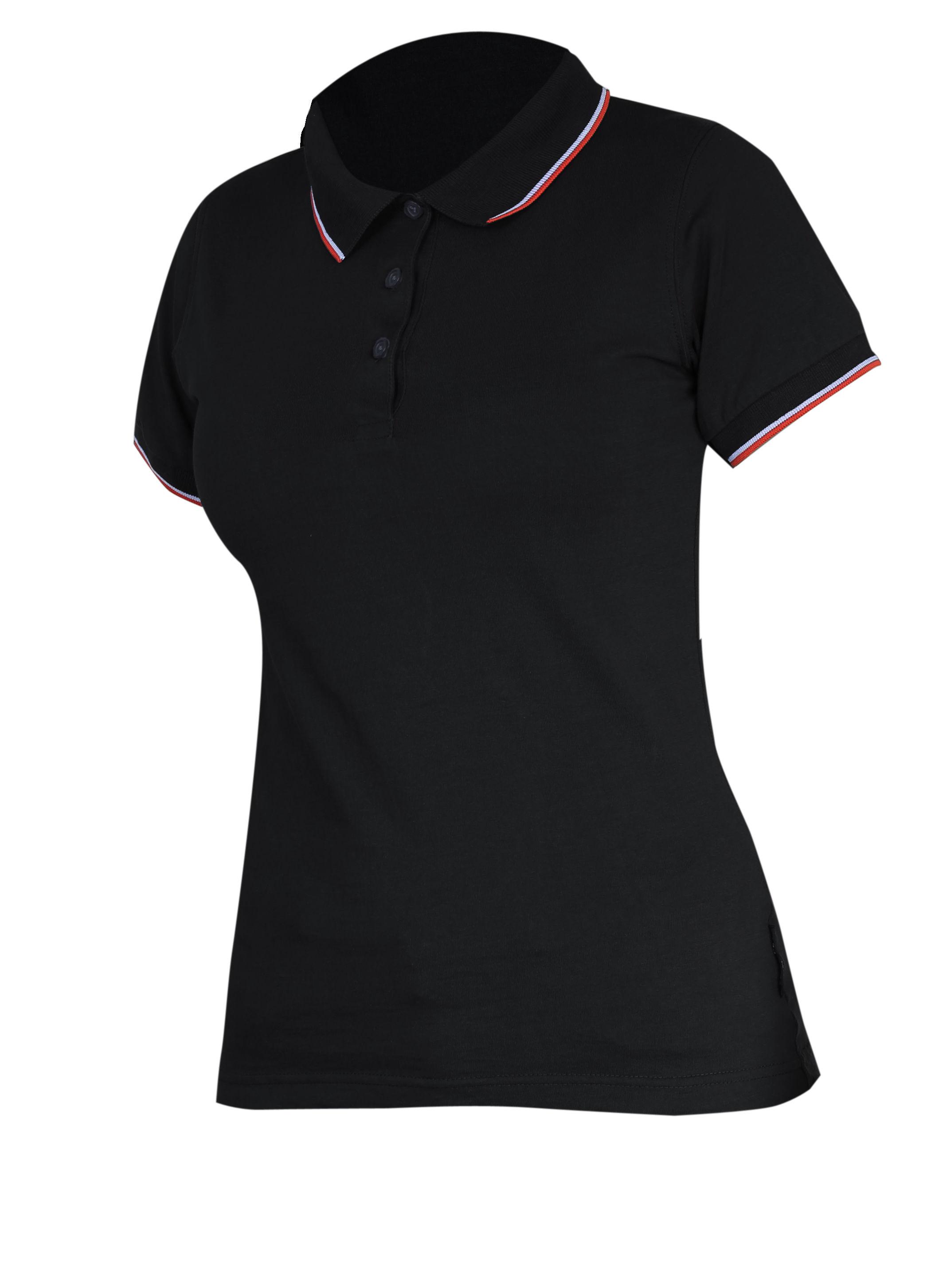 Lahti Pro Marškinėliai Moteriški polo marškinėliai 190 g/m2, juodi, "m", ce, Lahti