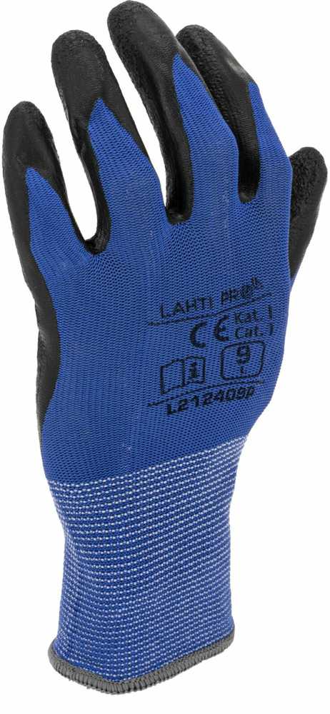 Lahti Pro Rękawice Latekso pirštinės mėlynai juodos l212408p, 12 porų, "8", ce, Lahti